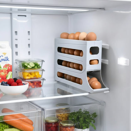 plateau à œufs coulissant à 4 niveaux avec système de roulement automatique