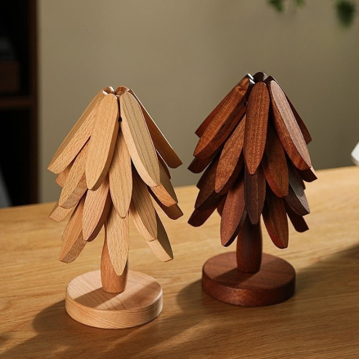 Dessous de Plat en Bois Anti-Brûlure & Décoratif